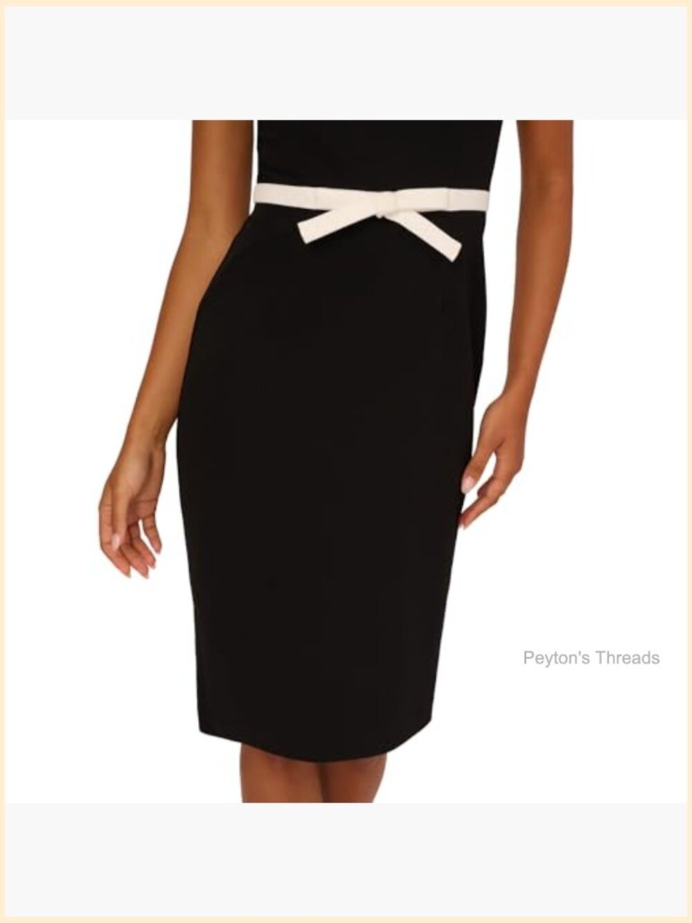 Midi Sheath Dress with Bow Detailing Boat Neck - Picture 5 of 5